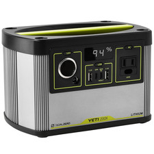 Goal Zero Yeti 200X Portable Power Station on a camping table