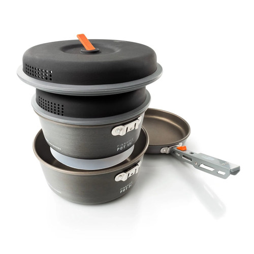 GSI Outdoors Pinnacle Camper Cookset packed and ready for camping