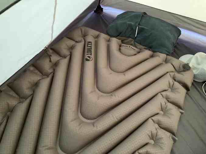 Klymit Static V Sleeping Pad laid out on ground